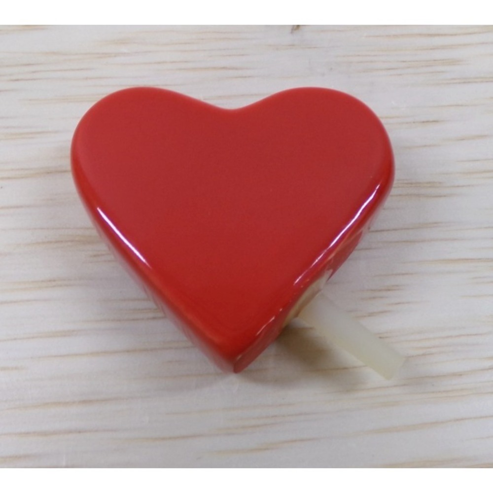 Nora Fleming Stoneware 2 3/8 inch Red Heart with Rubber to fit Dishes
